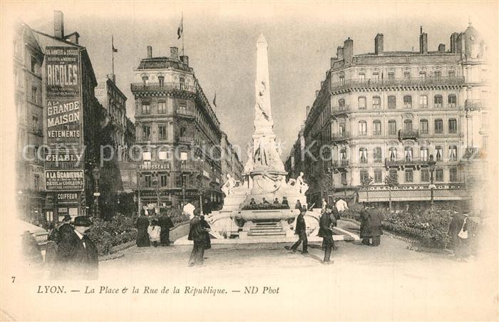 Lyon France Place Rue de la Republique
