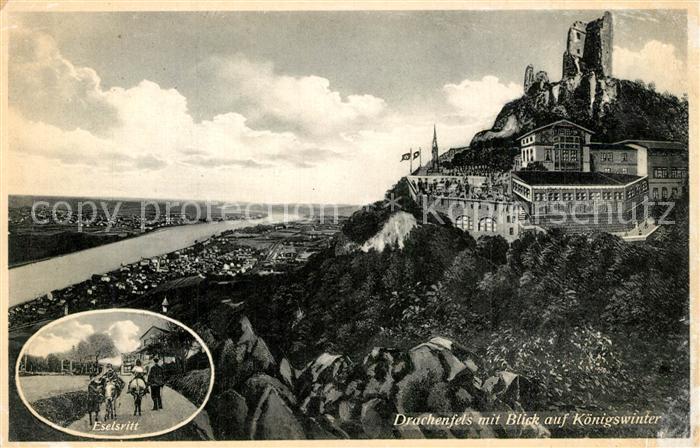 Koenigswinter Drachenfels Panorama Eselsritt