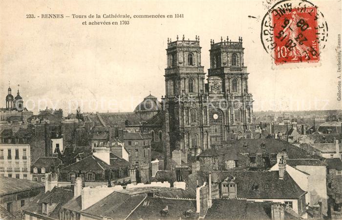 Rennes Ille-et-Vilaine Tours de la Cathedrale