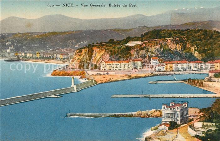 Nice Alpes Maritimes Panorama Hafeneinfahrt