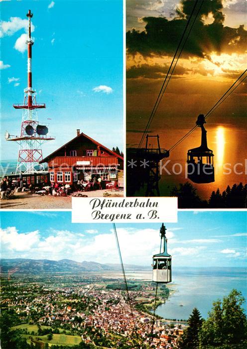 Bregenz Bodensee Pfaenderbahn Abendstimmung