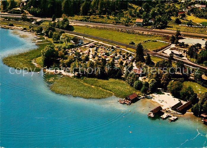 Toeschling Poertschach Woerthersee Fliegeraufnahme Camping Wallerwirt