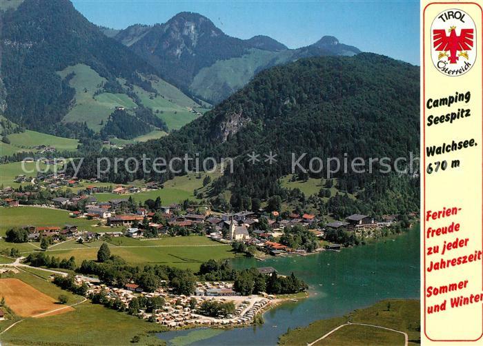 Walchsee Tirol Fliegeraufnahme Camping Seespitz