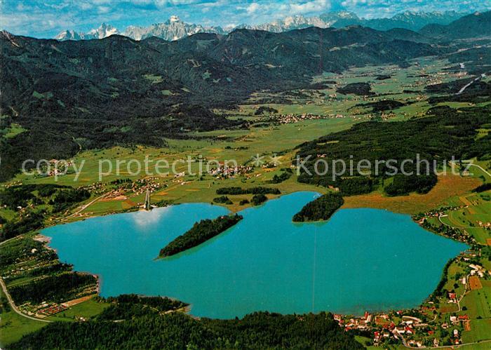 Faakersee Fliegeraufnahme Karnische Alpen