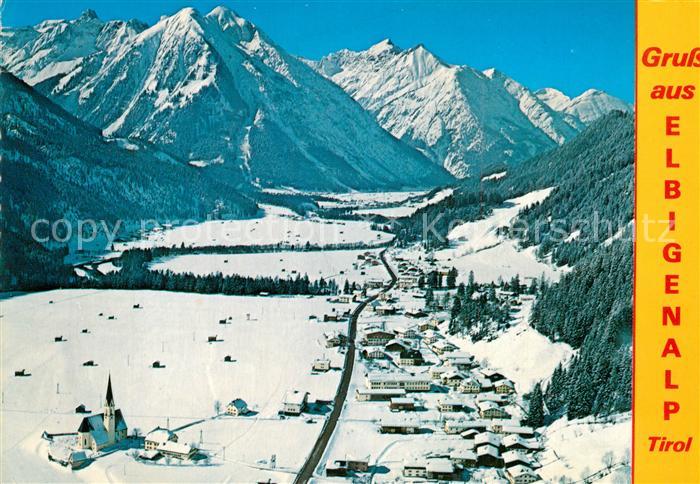 Elbigenalp Winterlandschaft Wetterspitze Sonnenkogeln Rotschrofenspitze