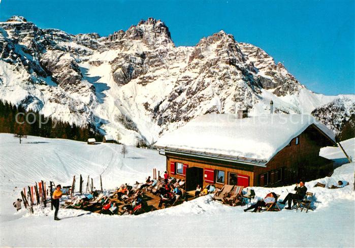 Sexten Sesto Suedtirol Rifugio Rudi Huette Winter