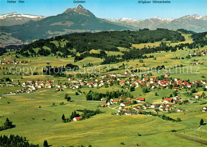 Oy-Mittelberg Fliegeraufnahme mit Hoher Ifen Gruenten und Allgaeuer Hoernerkette