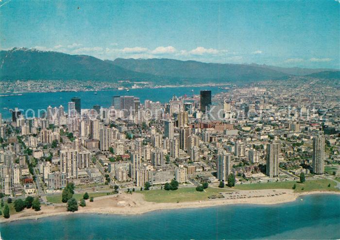 Vancouver British Columbia Aerial View of the downtown District Vancouver