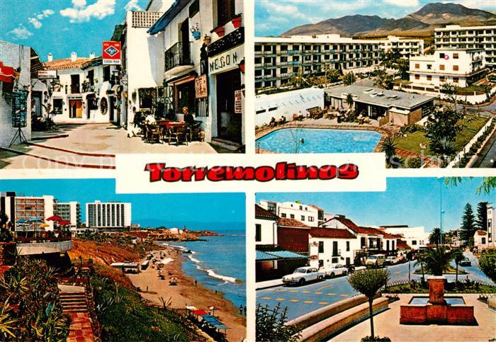 Torremolinos Strassencafe Hotelanlage Strand Strasse