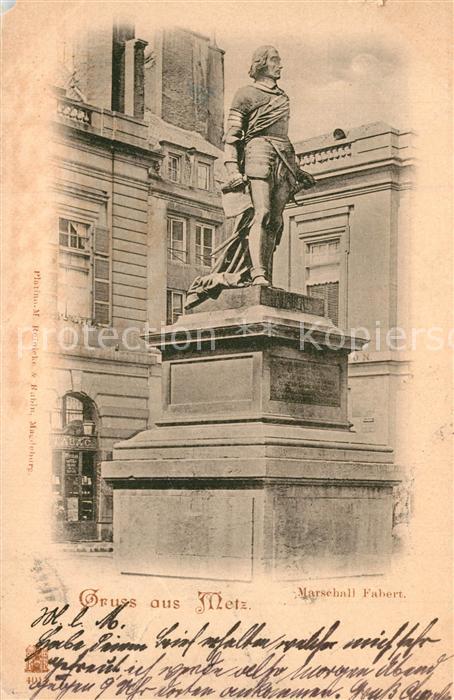 Metz  57 Moselle Denkmal Marschall Fabert Deutsche Reich