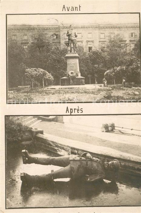Metz  57 Moselle Monument avant et après