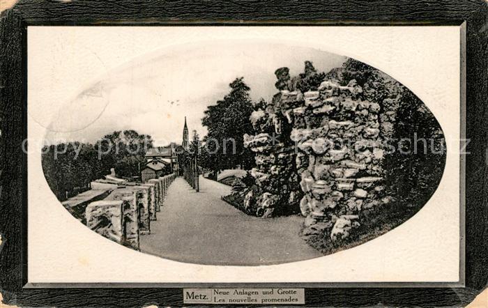 Metz  57 Moselle Nouvelles promenades Neue Anlagen und Grotte Bilderrahmen