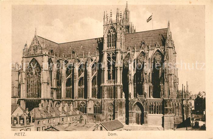 Metz  57 Moselle La Cathedrale Dom Stempel geprueft