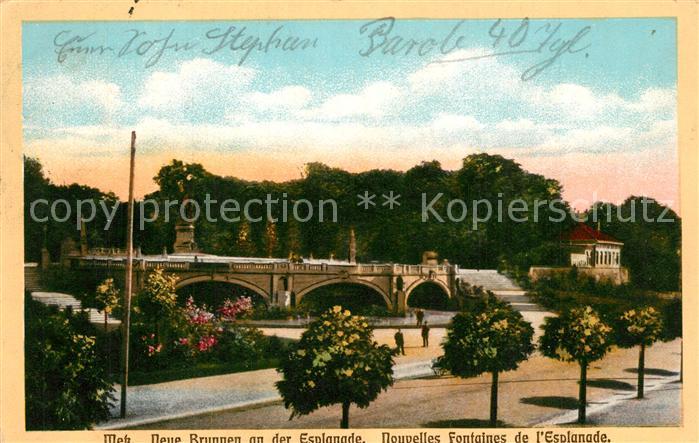 Metz 57 Moselle Nouvelles Fontaines de l'Esplanade Neue Brunnen