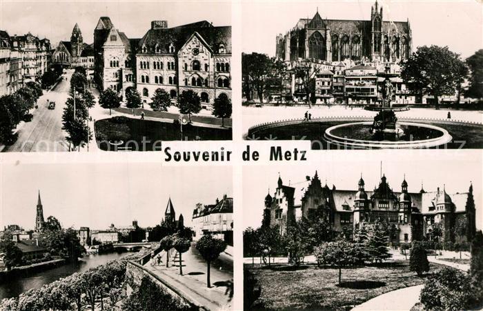 Metz 57 Moselle Poste Place de la Comédie Pont Moyen Palais du Gouverneur