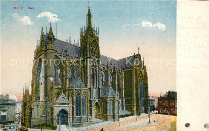 Metz  57 Moselle La Cathedrale Dom Stempel