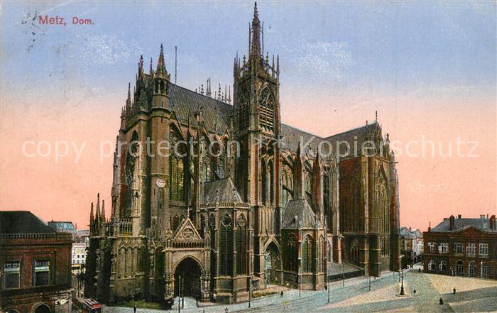 Metz  57 Moselle La Cathedrale Dom Stempel geprüft