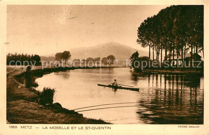 Metz  57 Moselle La Moselle et le Saint Quentin