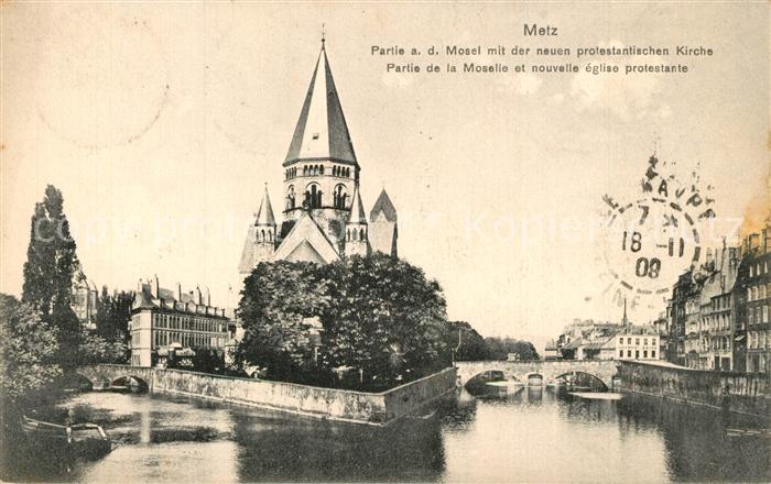 Metz  57 Moselle Temple Protestant Evangelische Kirche
