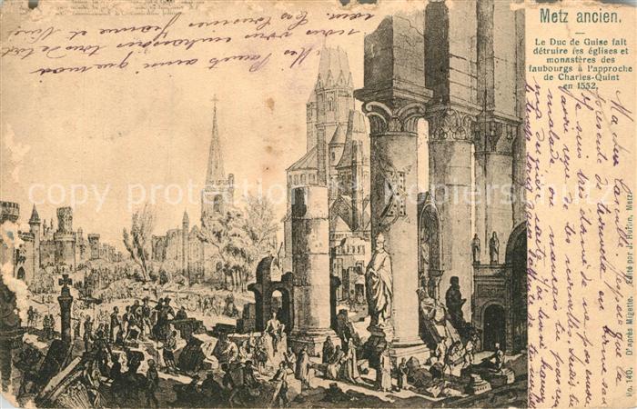 Metz  57 Moselle Metz ancien Kuenstlerkarte