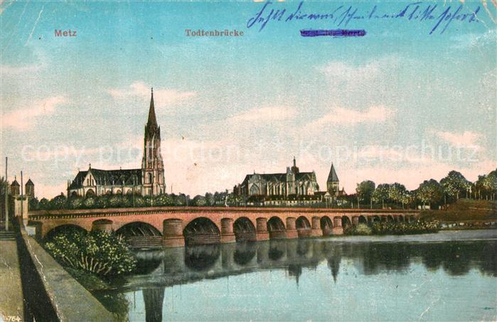 Metz  57 Moselle Pont des Morts Cathedrale Kirche Totenb