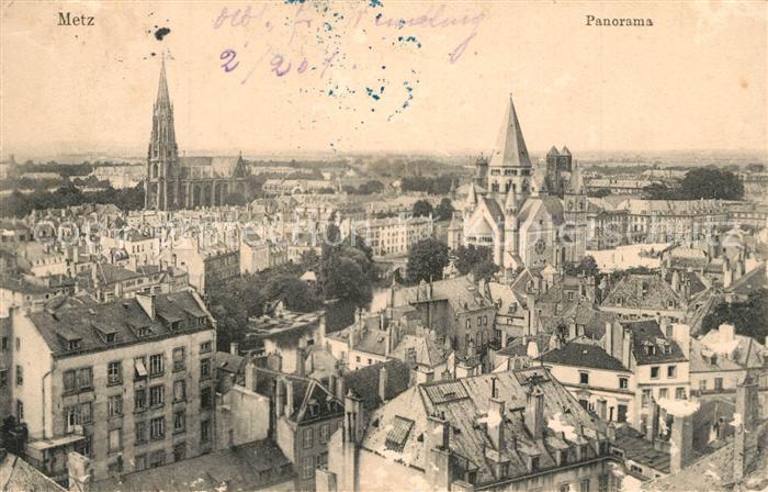 Metz  57 Moselle Panorama Stempel geprüft