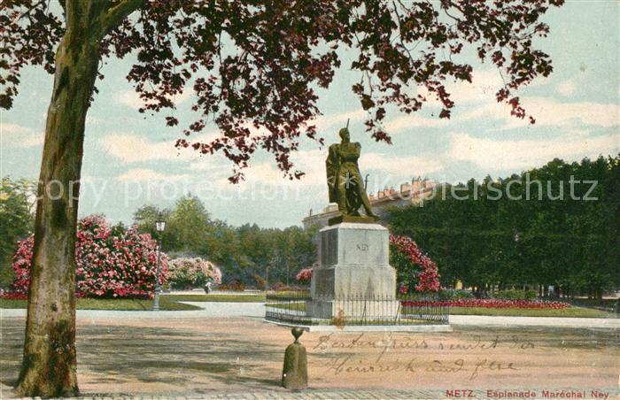 Metz  57 Moselle Esplanade Maréchal Ney Monument Statue
