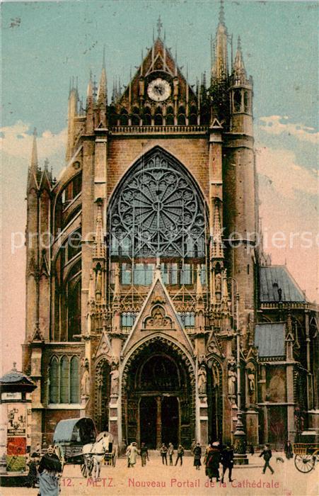 Metz  57 Moselle Nouveau Portail de la Cathedrale