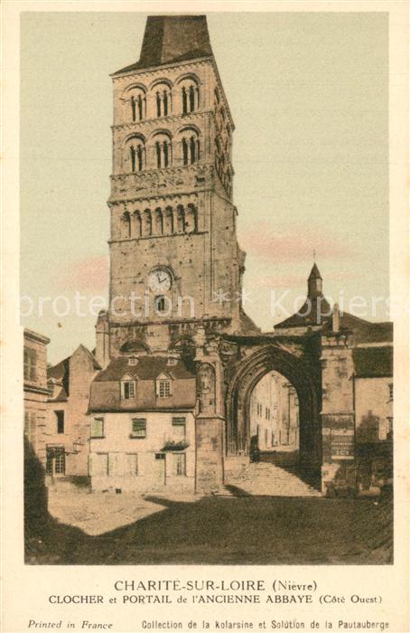 La Charite-sur-Loire Clocher et Portail de l'ancienne Abbaye