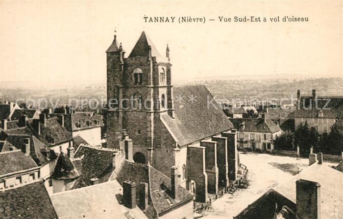 Tannay Nievre Eglise vue a vol d oiseau