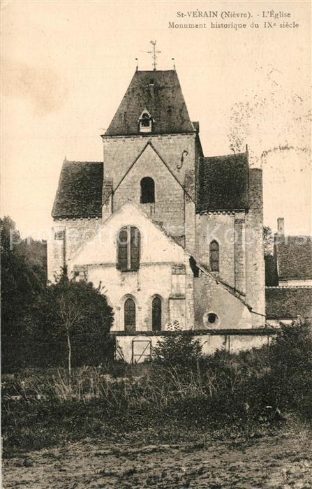 Saint-Verain Eglise Monument historique du IXe siècle
