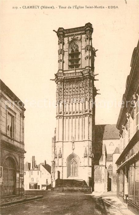 Clamecy Nievre Tour de l'Eglise Saint Martin