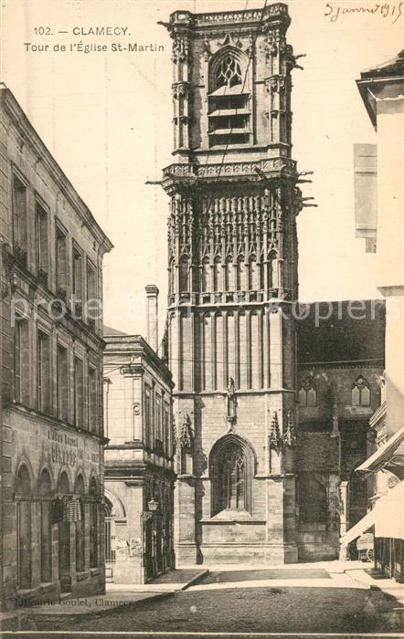 Clamecy Nievre Tour de l'Eglise Saint Martin