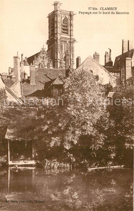 Clamecy Nievre Paysage sur le bord du Beuvron