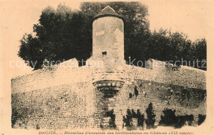 Decize Murailles d enceinte des fortifications au Chateau XIIe siècle
