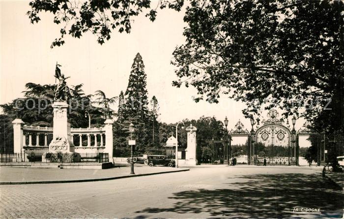 Lyon France Monument des Enfants du Rhône Entrée principale du Parc de la Tête d