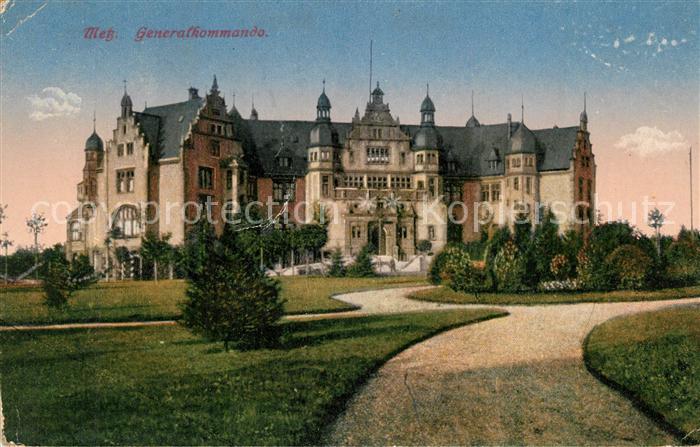 Metz  57 Moselle Commandanture Generale Generalkommando Stempel geprueft