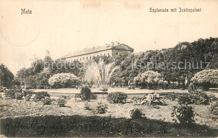Metz  57 Moselle Esplanade mit Justizpalast Palais de Justice