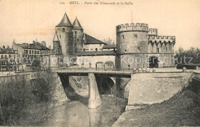 Metz  57 Moselle Porte des Allemands et la Seille Deutsches Tor