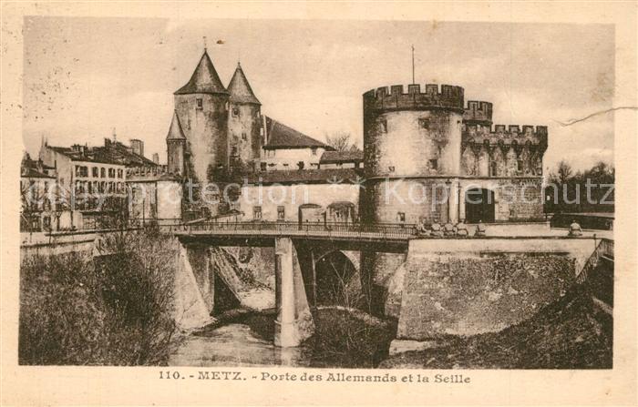 Metz 57 Moselle Porte des Allemands et la Seille Deutsches Tor