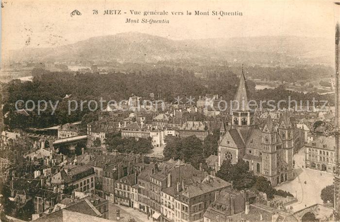 Metz 57 Moselle Vue vers le Mont Saint Quentin
