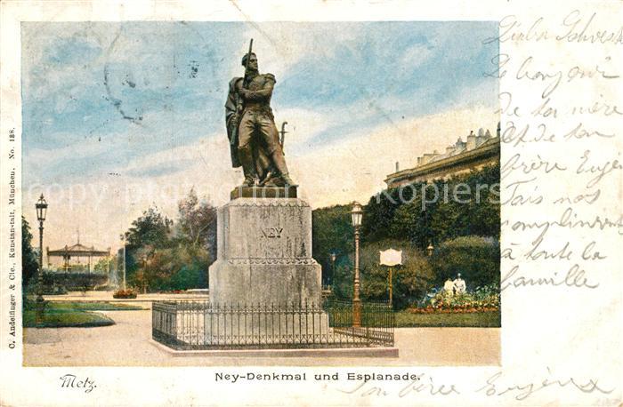Metz  57 Moselle Esplanade Maréchal Ney Monument Denkmal