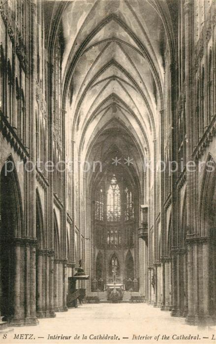 Metz 57 Moselle Intérieur de la Cathedrale Dom Innenansicht