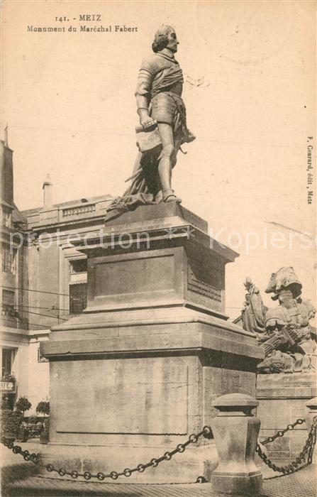 Metz 57 Moselle Monument du Maréchal Fabert Statue