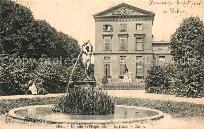 Metz  57 Moselle Un coin de l'Esplanade Palais de Justice