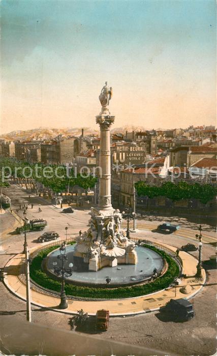 Marseille Bouches-du-Rhone Fontaine Cantini et Place Castellane