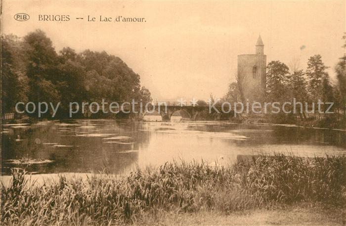 Bruges BRUGGE Belgie Lac d Amour Pont Tour