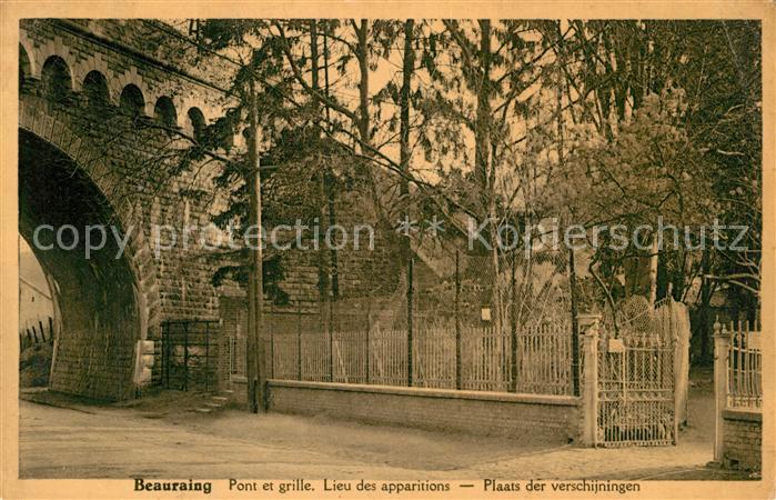 Beauraing Pont et grille Lieu des apparitions Plaats der verschijningen