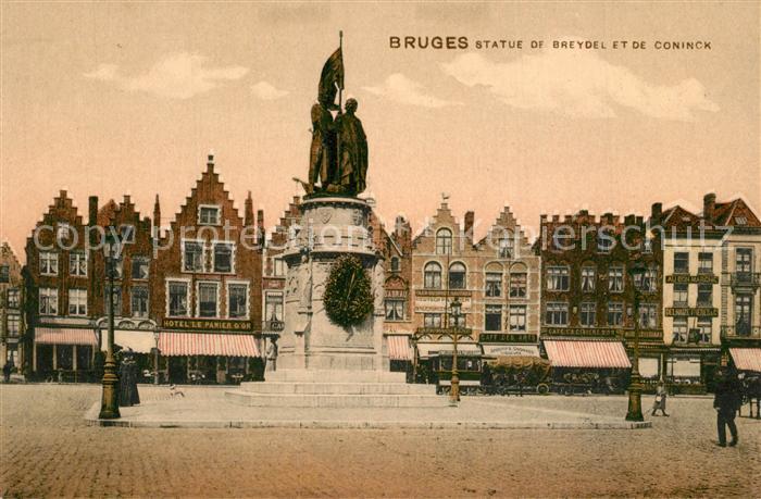 Bruges BRUGGE Belgie Statue de Breydel et de Coninck Monument