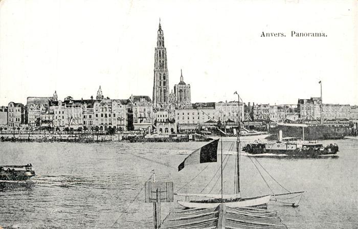 Anvers Antwerpen Panorama Port Eglise